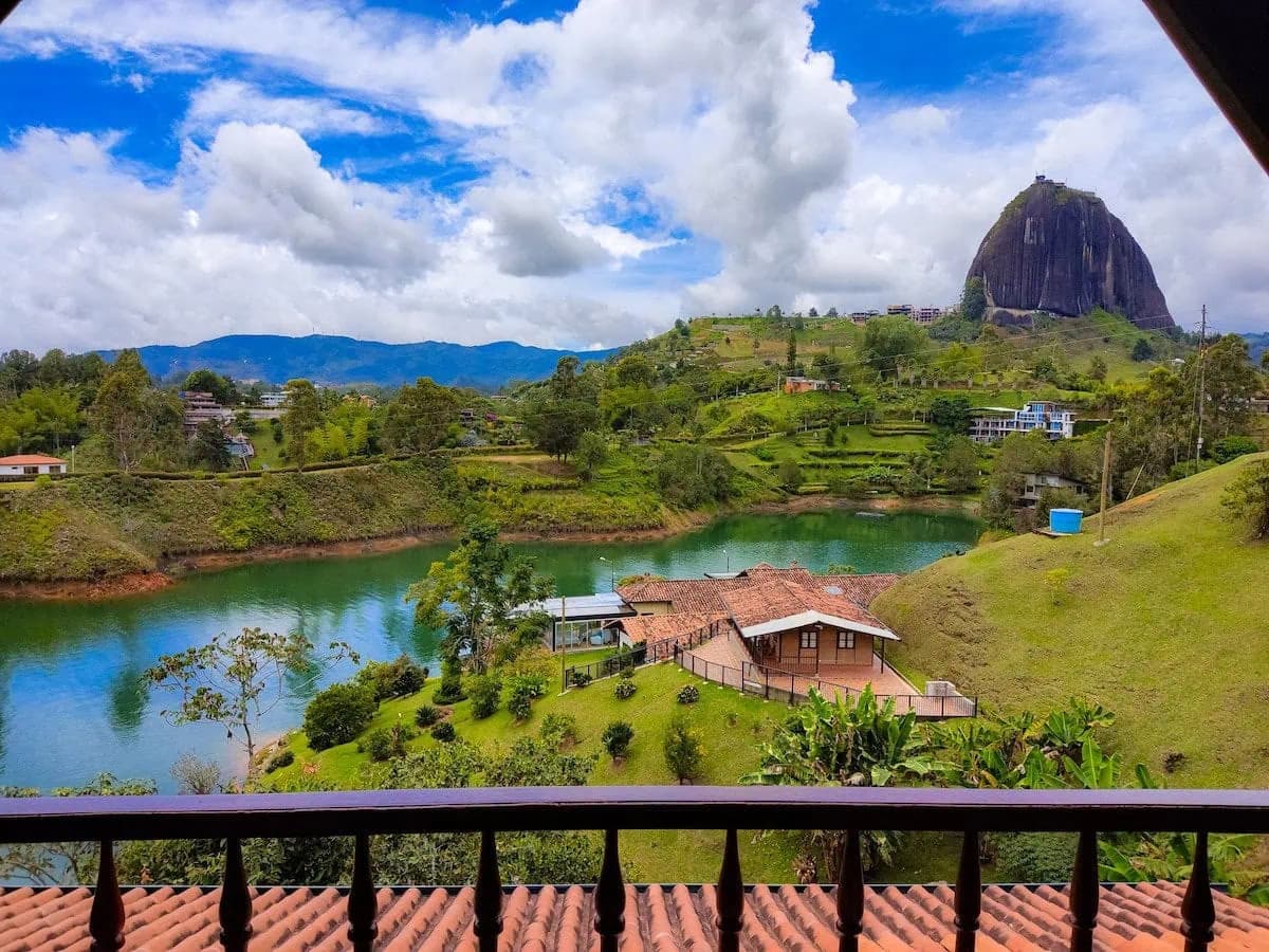 Guatapé vacation rentals - Aerial view of Finca Conejo Blanco with jacuzzi